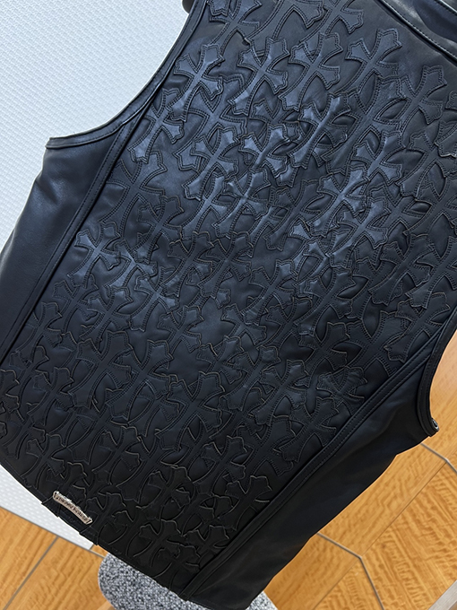 クロムハーツコピー クロスステッチのスタンドカラーベスト