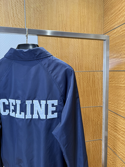 セリーヌスーパーコピー CELINE アップリケ付きボタンダウンベースボールカラージャケット