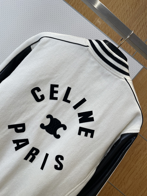 セリーヌ CELINE ロゴパッチワークベースボールジャケット