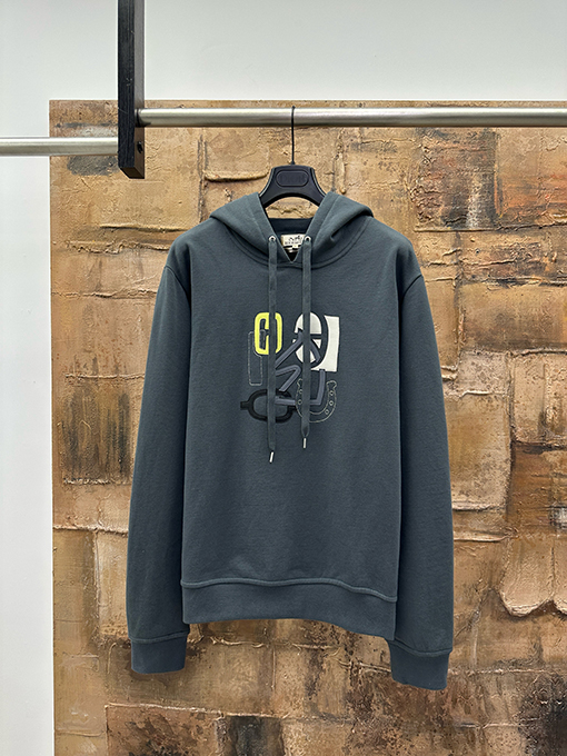 エルメススーパーコピー レザー刺繍入りパーカー