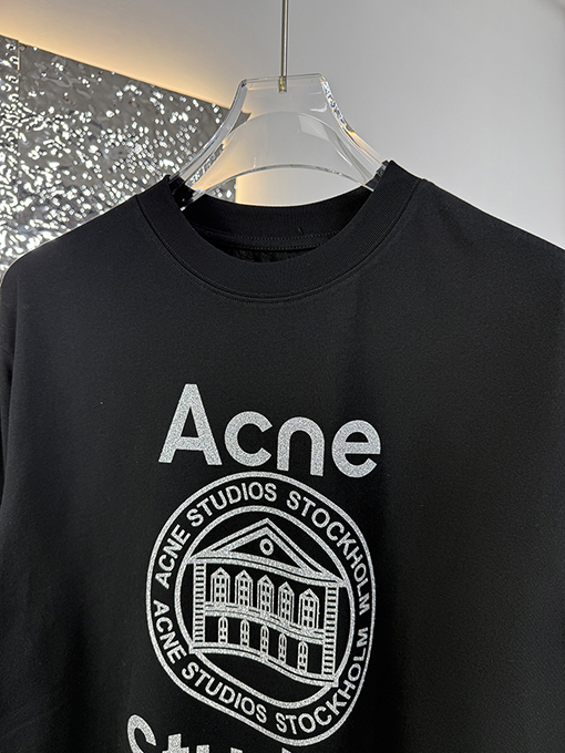 アクネストゥディオズコピー Acne Studios おしゃれなシルバーグリッターエンボスの半袖Tシャツ