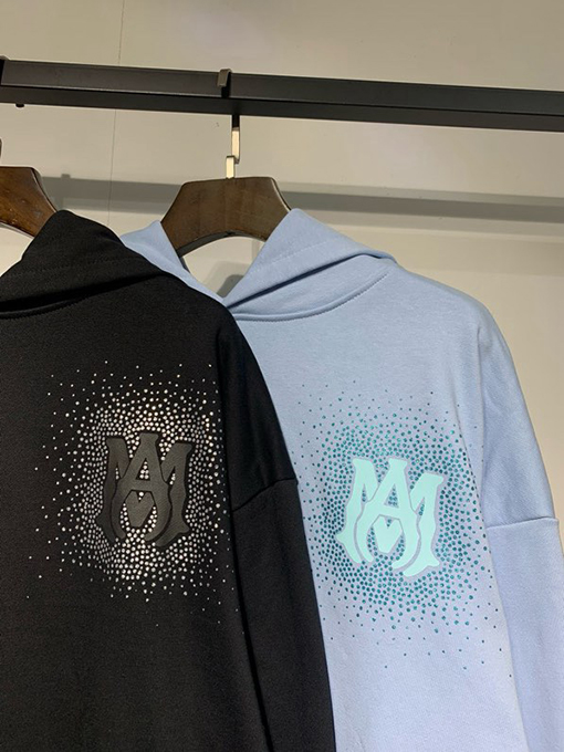 アミリスーパーコピー AMIRI クラシックテリーシマーフーディーテリーウール光沢のあるフード付きスウェットシャツ