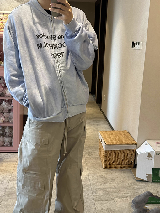 アクネストゥディオズ Acne Studios 1996 ロゴプリント入りウォッシュジップアップジャケット