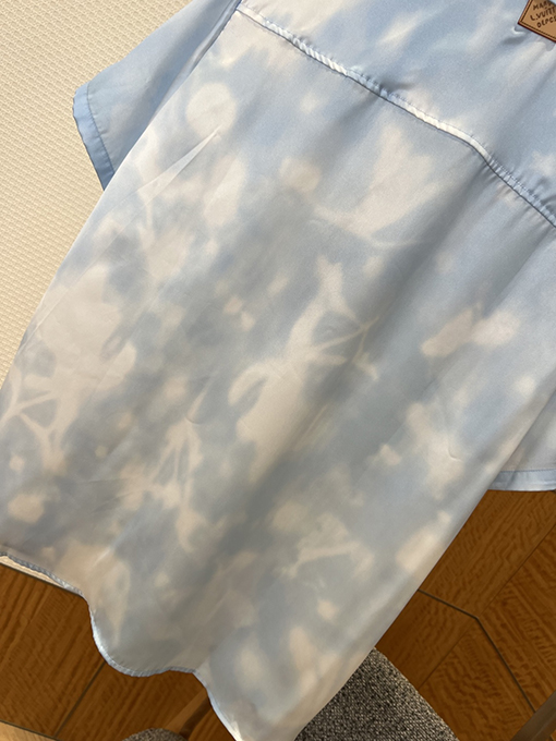 ルイヴィトン タイダイ染めのグラデーションカラー付き半袖シャツ