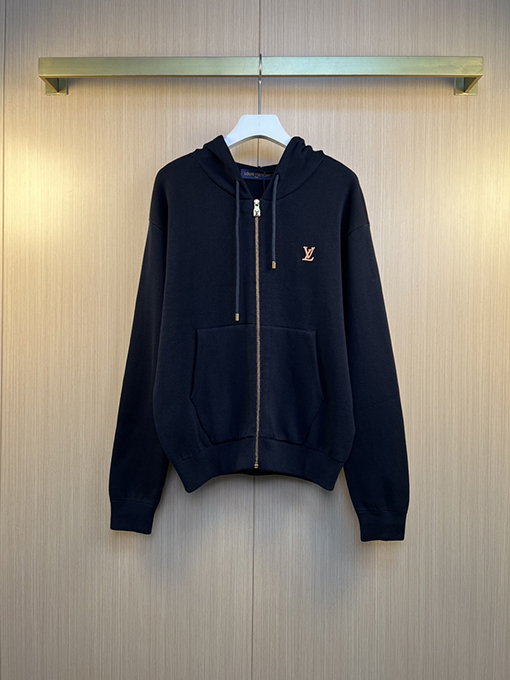 ルイヴィトン LV レタータグロゴ入りジッパーニットパーカー