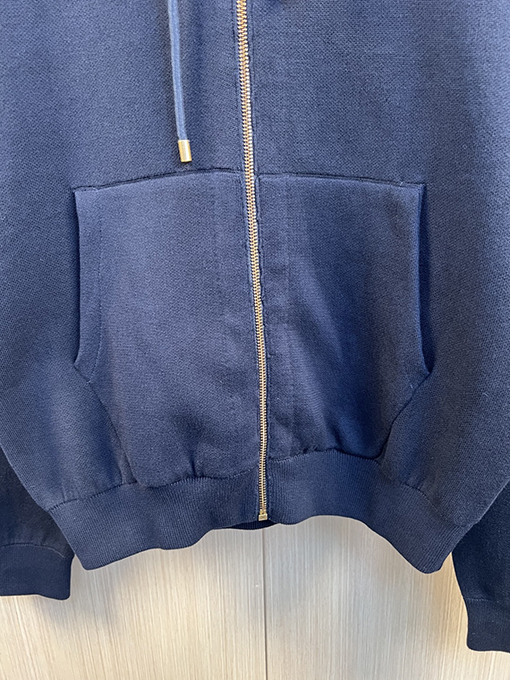 ルイヴィトン LV レタータグロゴ入りジッパーニットパーカー