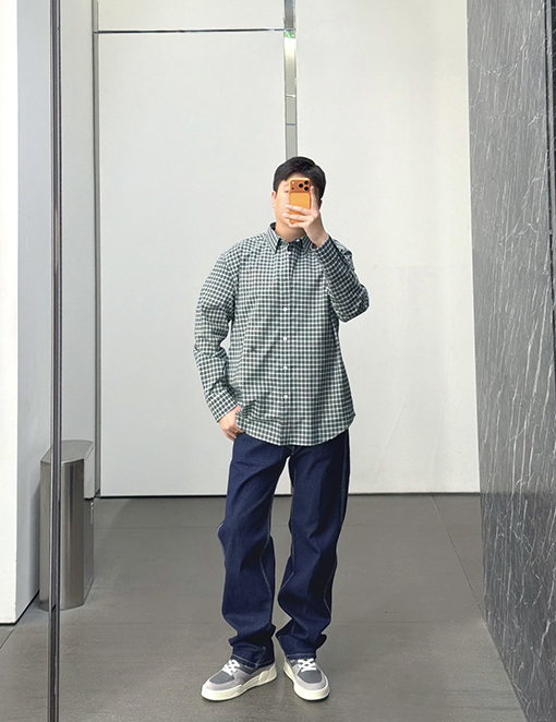 セリーヌスーパーコピー 凱旋門刺繍りチェック柄長袖シャツ