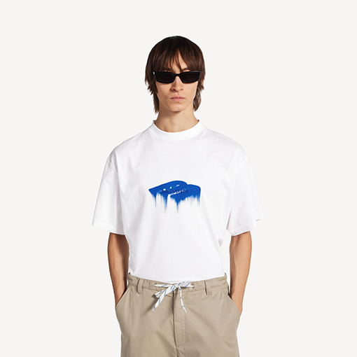 バレンシアガコピー Balenciaga 3M 刺繍プリント半袖Tシャツ