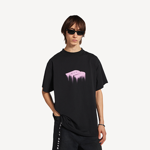 バレンシアガコピー Balenciaga 3M 刺繍プリント半袖Tシャツ