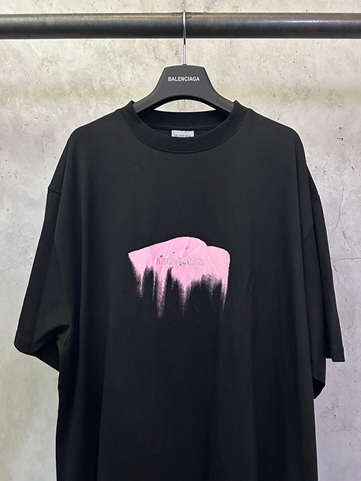 バレンシアガコピー Balenciaga 3M 刺繍プリント半袖Tシャツ