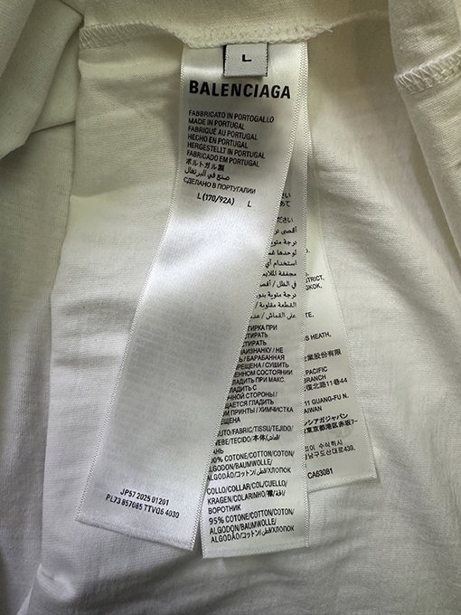 バレンシアガコピー Balenciaga 3M 刺繍プリント半袖Tシャツ