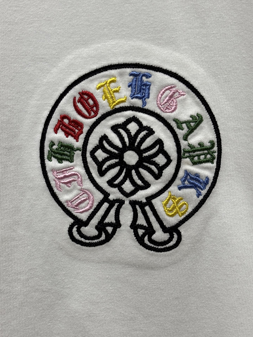 クロムハーツ アメリカンスタイルのアップリケ刺繍りカップル半袖Tシャツ
