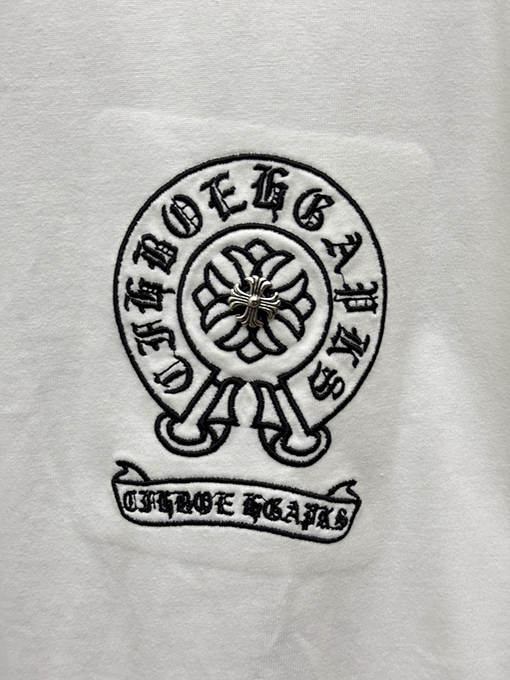 クロムハーツコピー 新モデルアメリカンスタイルのアップリケ刺繍りカップル半袖Tシャツ
