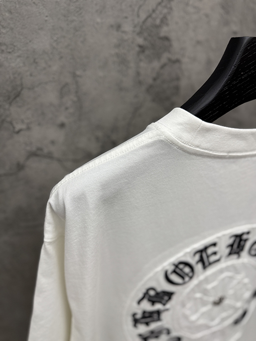 クロムハーツスーパーコピー ファッションアメリカンスタイルのアップリケ刺繍りカップル半袖Tシャツ