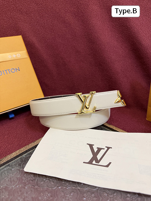 ルイヴィトンコピー Monogram クラシックな花柄の両面レザーベルト
