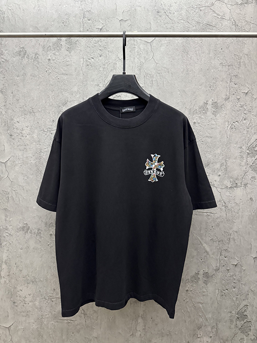 クロムハーツ アメリカンスタイルのカップル柄半袖Tシャツ