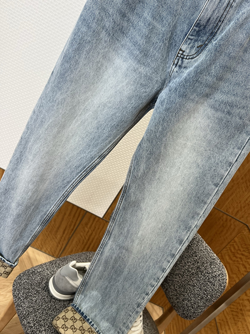 グッチ ダブルGロールアップストレートレッグジーンズ