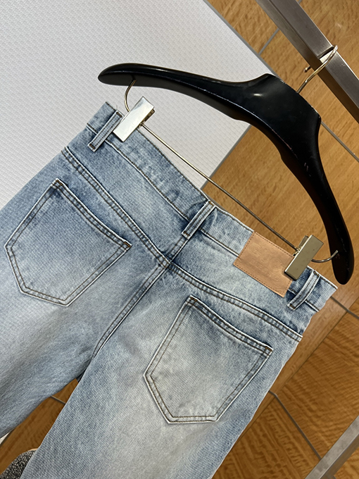 グッチ ダブルGロールアップストレートレッグジーンズ
