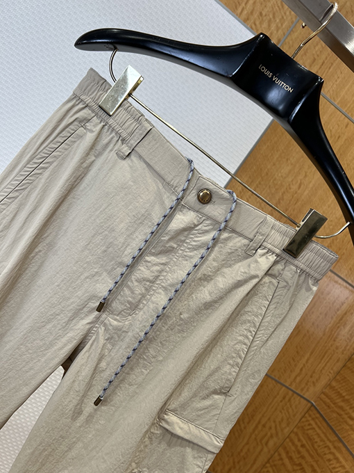 ルイヴィトンコピー 刺繍りドローストリングカーゴパンツ