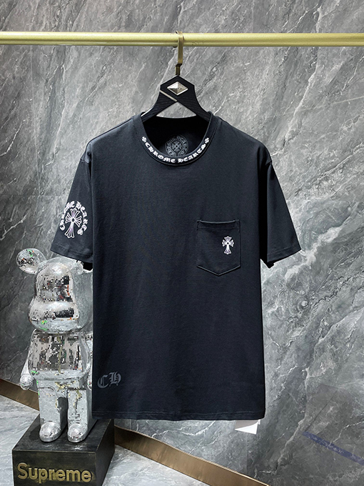 クロムハーツコピー レターカラーロングレタークロススリーブの半袖Tシャツ