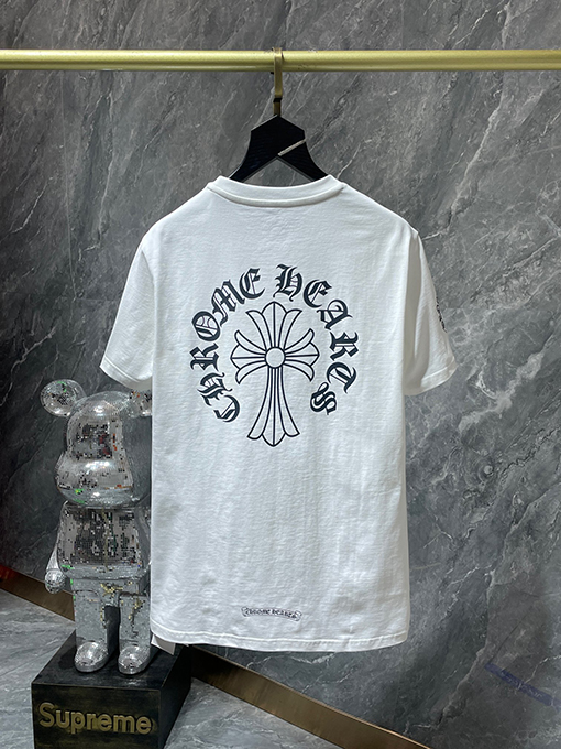 クロムハーツコピー レターカラーロングレタークロススリーブの半袖Tシャツ