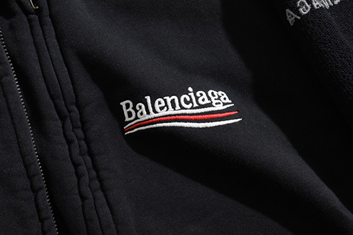 バレンシアガ Balenciaga ヘビーウェイトのツーピースクラシックなロゴ入りコカコーラ刺繍りウォッシュジップアップフード付きスウェットジャケット