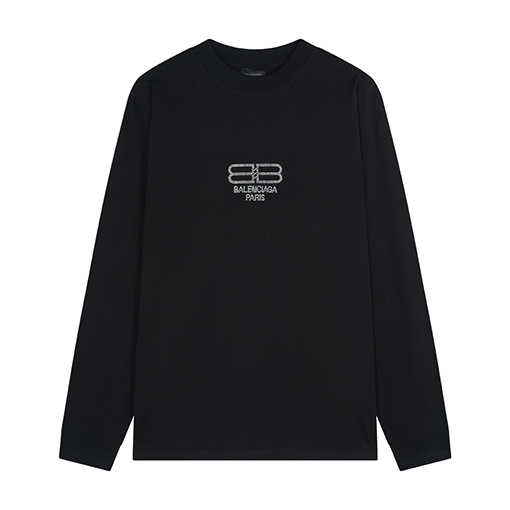 バレンシアガコピー Balenciaga ダブルBバックルラインストーン長袖シャツ