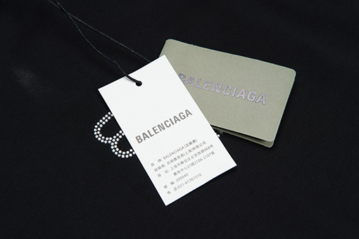 バレンシアガコピー Balenciaga ダブルBバックルラインストーン長袖シャツ