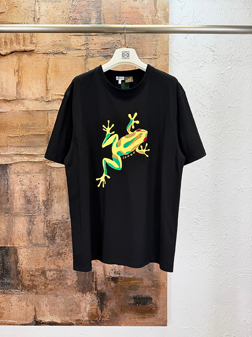 ロエベ カエルの刺繍プリント入り半袖Tシャツ