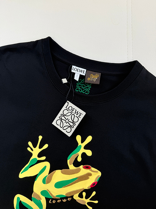 ロエベ カエルの刺繍プリント入り半袖Tシャツ