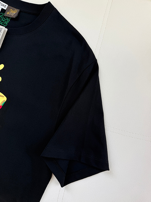 ロエベ カエルの刺繍プリント入り半袖Tシャツ