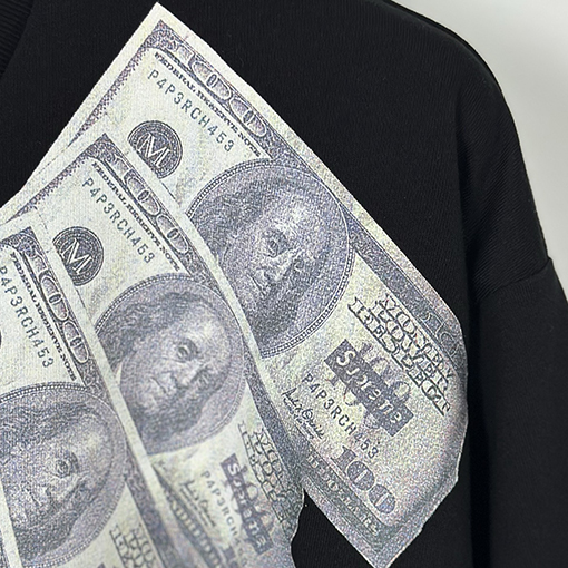 シュプリームコピー X マルタンマルジェラスーパーコピー MONEY S/S TOP コラボレーションによるゴールドフェザープリント半袖Tシャツ