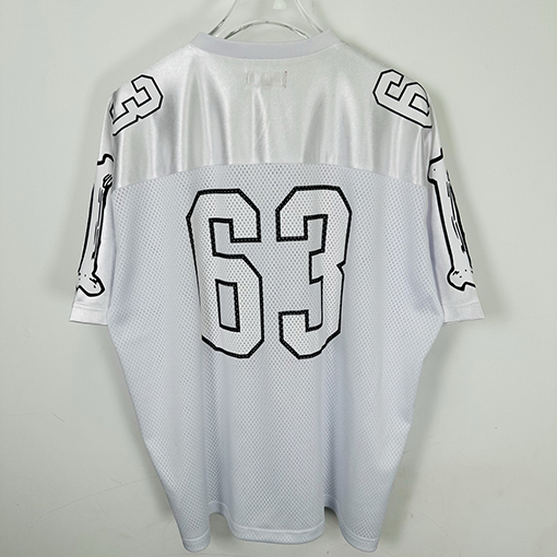 シュプリームコピー SUPREME Bones Football Jersey ボーンナンバーメッシュラグビー半袖ジャージ