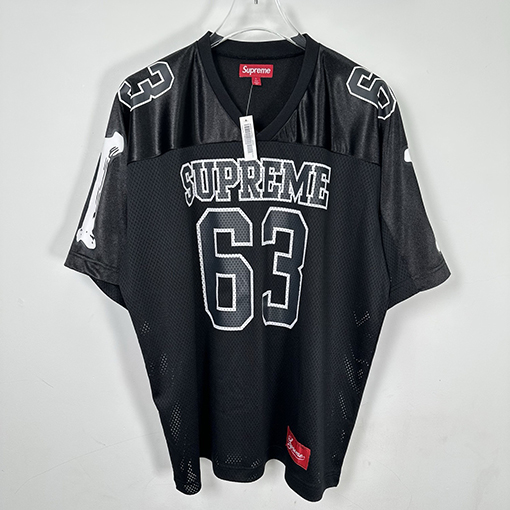 シュプリームコピー SUPREME Bones Football Jersey ボーンナンバーメッシュラグビー半袖ジャージ
