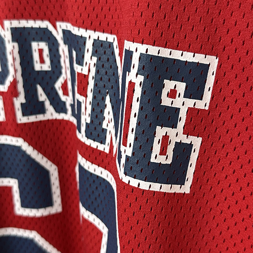 シュプリームコピー SUPREME Bones Football Jersey ボーンナンバーメッシュラグビー半袖ジャージ