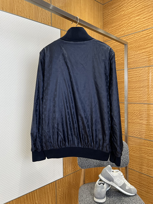 ルイヴィトン 両面リバーシブルジャカードスタンドカラージャケット