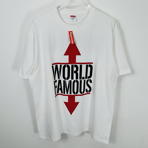 シュプリームスーパーコピーSupreme 26SS WORLD FAMOUS TEE アロー クラシック レター 半袖Tシャツ