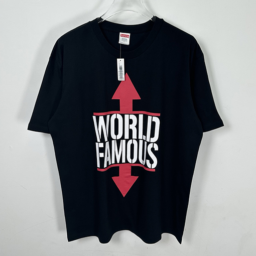 シュプリームスーパーコピーSupreme 26SS WORLD FAMOUS TEE アロー クラシック レター 半袖Tシャツ