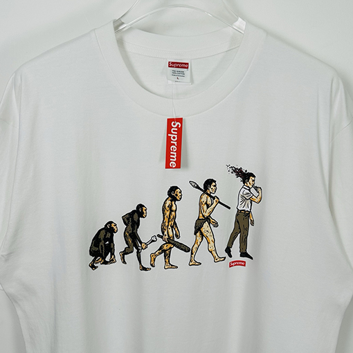 シュプリームSupreme SS26 EVOLUTION TEE クラシックな人類進化プリントの半袖Tシャツ