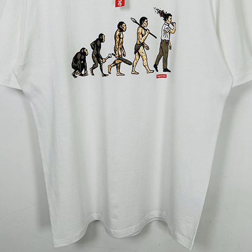 シュプリームSupreme SS26 EVOLUTION TEE クラシックな人類進化プリントの半袖Tシャツ