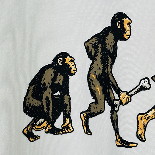 シュプリームSupreme SS26 EVOLUTION TEE クラシックな人類進化プリントの半袖Tシャツ