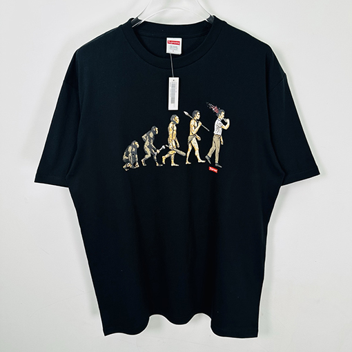 シュプリームSupreme SS26 EVOLUTION TEE クラシックな人類進化プリントの半袖Tシャツ