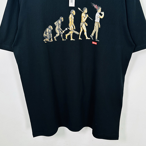 シュプリームSupreme SS26 EVOLUTION TEE クラシックな人類進化プリントの半袖Tシャツ
