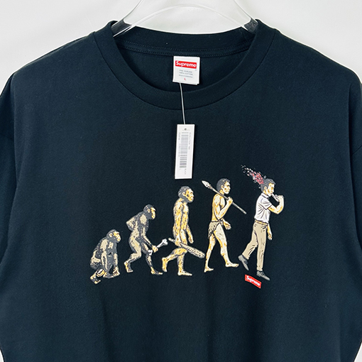 シュプリームSupreme SS26 EVOLUTION TEE クラシックな人類進化プリントの半袖Tシャツ