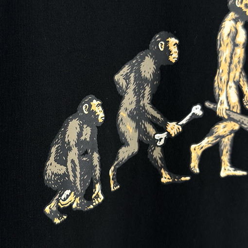 シュプリームSupreme SS26 EVOLUTION TEE クラシックな人類進化プリントの半袖Tシャツ