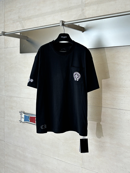 クロムハーツコピー レインボーホースシューロゴ入り半袖Tシャツ