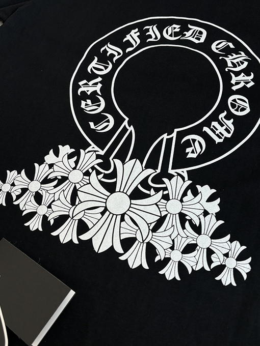 クロムハーツ ポケット付きホースシュークロス半袖Tシャツ