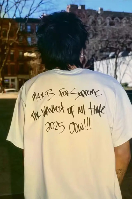 シュプリームスーパーコピー Supreme MAX B TEE ヒップホップアーティストのキャラクタープリント入り半袖Tシャツ