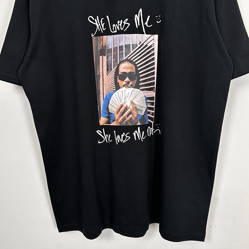 シュプリームスーパーコピー Supreme MAX B TEE ヒップホップアーティストのキャラクタープリント入り半袖Tシャツ