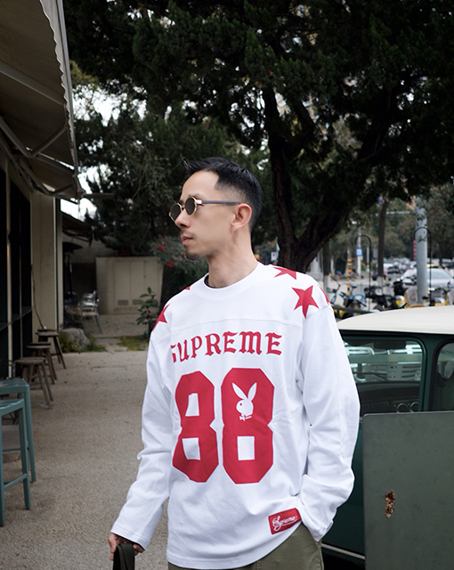 シュプリームコピー SUPREME L/S FOOTBALL TOP ラビットプレイボーイ88番長袖シャツ
